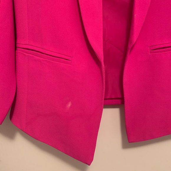 Mural Curve Open Front Shawl Collar Blazer XS pink - Picture 7 of 8